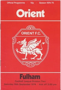 1974/75 Orient v Fulham Division 2 Programme - Picture 1 of 1