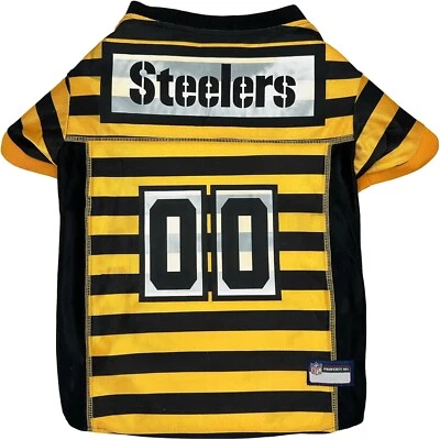 Camiseta Pets First NFL Pittsburgh Steelers Throwback Dog BumbleBee Dog - Imagem 1 de 4