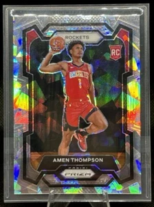 Amen Thompson 2023-24 Panini NBA Prizm Silver Cracked Ice #150 Rookie - Zdjęcie 1 z 2