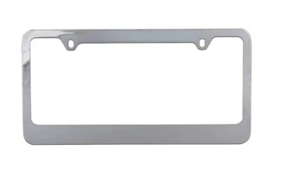 2-Hole Heavy Duty High Quality Thick Stainless Steel License Plate Frame Chrome - Image 1 of 4