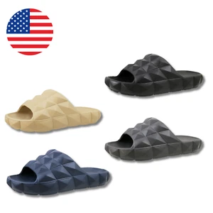 Sandalias deslizantes de diamantes para hombre - 4 opciones de color, tallas 7-12 | - Imagen 1 de 10