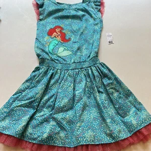 Disney Collection Girl's Ariel The Little Mermaid Summer Dress Outfit Size 9/10 - Picture 1 of 7