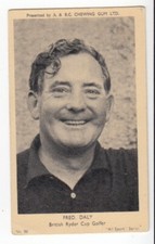 FRED DALY 1954-55 A&BC Sports Card Golf  British Ryder Cup Golfer