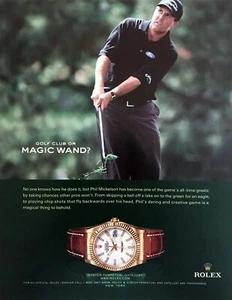 Reloj Phil Mickelson Rolex Oyster 2005 Perpetual Datejust foto de colección anuncio impreso - Imagen 1 de 1
