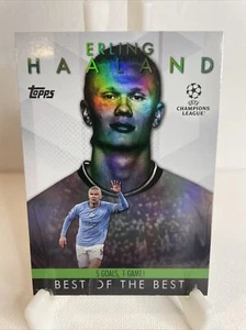 2023 Topps UEFA Club Competitions Erling Haaland ‘Best of the Best’ Insert - Picture 1 of 2