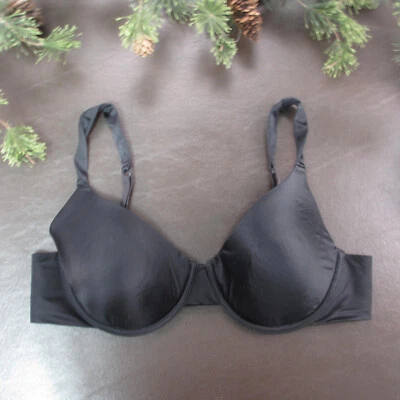 Sujetador Barely There XL negro acolchado con aros cierre ajustable trasero Foto 1 de 4