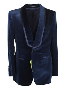 New Gucci Blue Signature Cocktail Dinner Jacket Size 48 / 38R U.S.