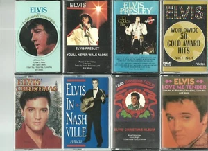  8) Elvis Presley Cassette's (cassette lot) VG-EXCELLENT CONDITION. - Picture 1 of 5