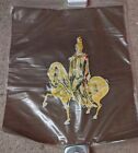 Vintage Art Of Batik Original Fabric 14"X17" Sealed In Plastic - Horse Rider