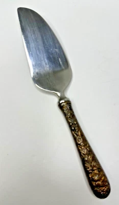 Kirk Stieff Plata de Ley Repousse Rosa Mango Flores Servir Hoja Inoxidable Foto 1 de 4