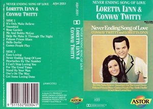 LORETTA LYNN CONWAY TWITTY Never Ending Song Of Love Cassette - Tape SirH70 - Picture 1 of 1