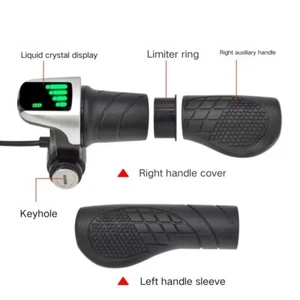 36V/48V E-Bike Electric Bicycle Split Throttle Handle Grip w/Power Display - Picture 1 of 13