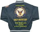 USS DALLAS SSN-700 SUBMARINE EMBROIDERED SATIN JACKET(BACK ONLY)