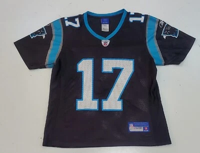 Camiseta pequena feminina Jake Delhomme #17 Carolina Panthers Reebok preta NFL - Imagem 1 de 4