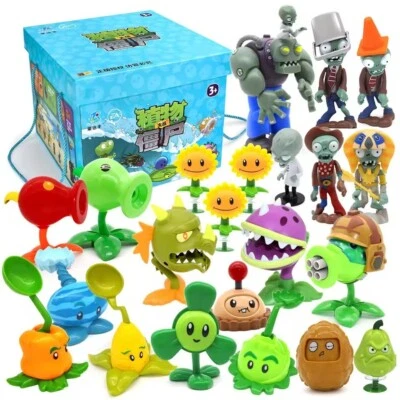 Juego de 2 figuras de acción de juguete Plants vs Zombies - Regalo en caja para niños | Muñeca modelo PVZ Foto 1 de 4