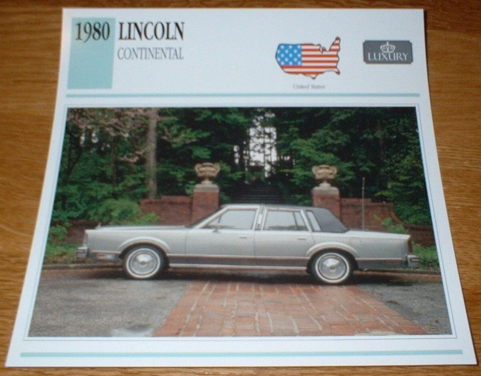 1980 LINCOLN CONTINENTAL INFO SPEC SHEET PHOTO PICTURE 80 302 351★★ - Image 1 of 1