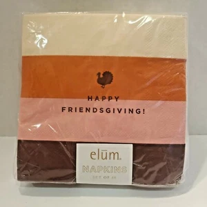Serpientes de papel Elum Happy Friendsgiving 40 unidades aperitivos cócteles postre NUEVO - Imagen 1 de 6