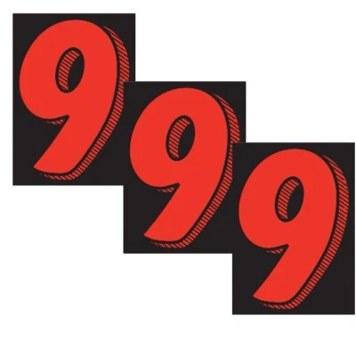 PEGATINAS PARABRISAS DISTRIBUIDOR DE AUTOMÓVILES CALCOMANÍAS DE VINILO GRANDE NÚMERO 3 PAQUETES ROJO NEGRO Foto 1 de 2