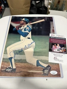 Hank Aaron Signed Magazine Photo W/ Toploader JSA COA 8 1/2 By 11 Auto Autograph - Picture 1 of 2