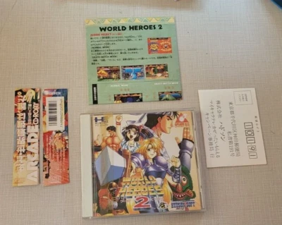 World Heroes 2 PC Engine PCE with manual Japanese Reg card US SELLER - Image 1 of 3