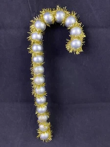 Vintage große Lametta Kunststoff Kugel Zuckerstange Weihnachtsdeko Mid Century A1 - Bild 1 von 6