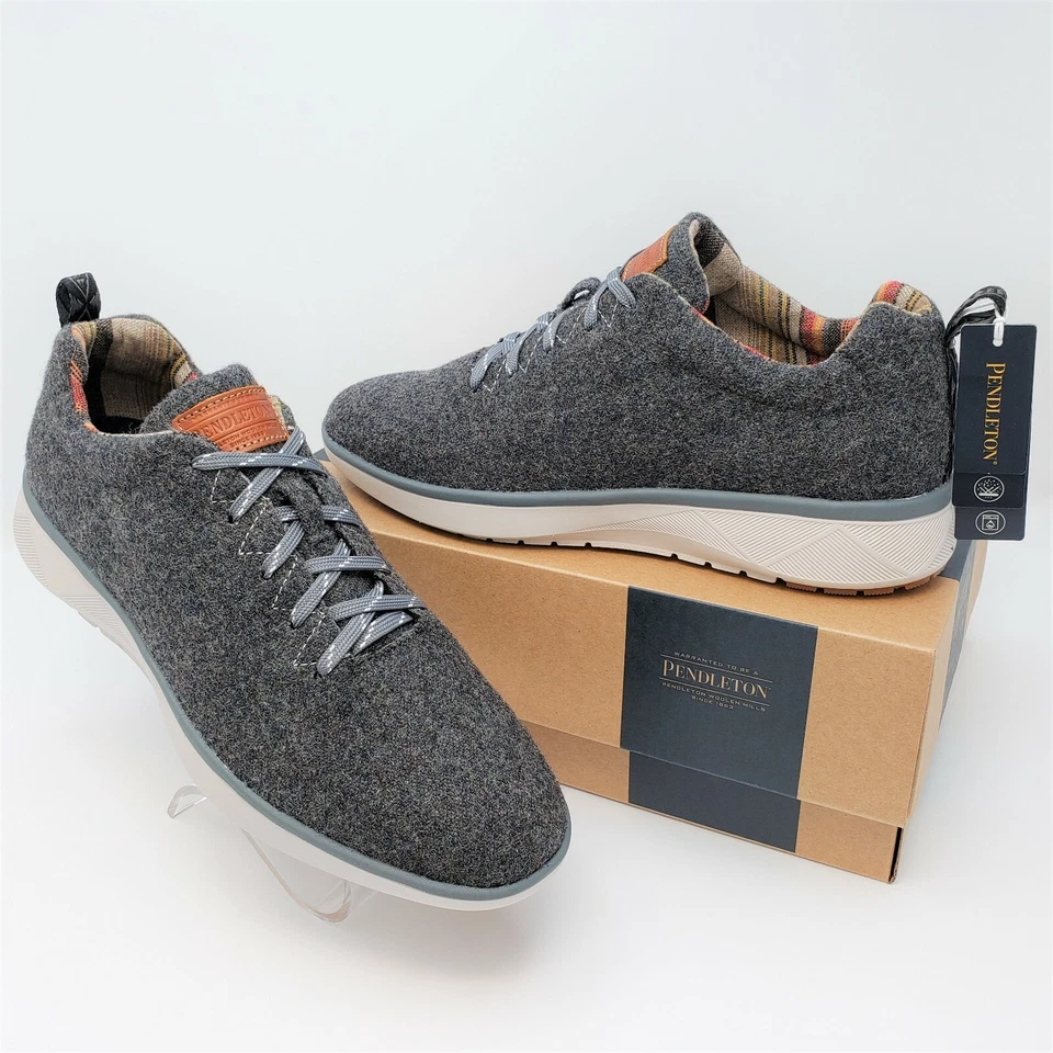 Pendleton Gray Wool Casual Sneakers Womens 8 Low Top Lace Up PWF19L05-034