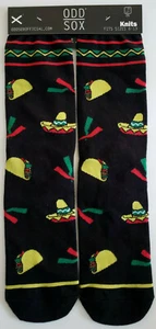 NEW! ODD SOX TACOS Crew Socks Men's Size 6-13 - Picture 1 of 4