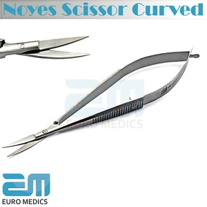 Noyes Curved Scissor Micro Surgical Spring Precision Saturing Instrument Tool CE - Picture 1 of 4