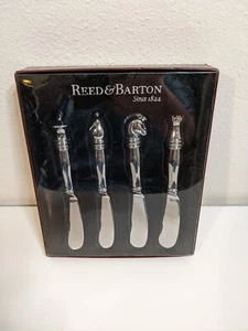 Vintage neu Reed & Barton Schachmann Käsemesser 4er Set - Bild 1 von 10