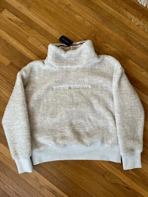 Tommy Hilfiger Fluffy Pullover Pine Sherpa TURTLENECK HIGH NECK SWEATER Medium - Image 1 of 4