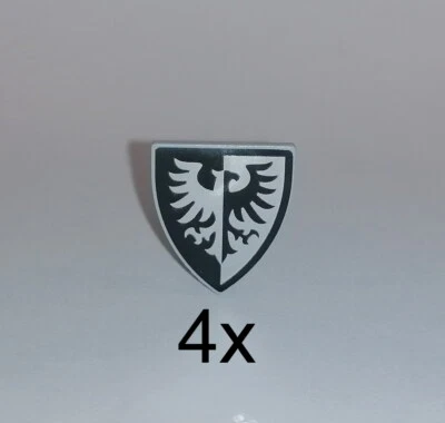 LEGO Castle - 4x Schild Falkenritter - Shield Black Falcon Ritter Burg 21325