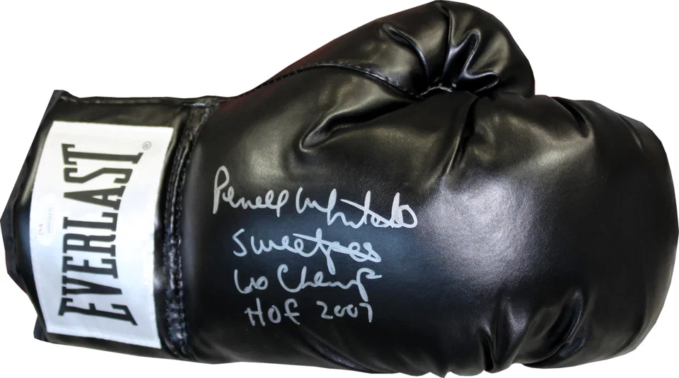 Pernell Whitaker Autographed Black Everlast Right Boxing Glove (JSA) - Image 1 of 1