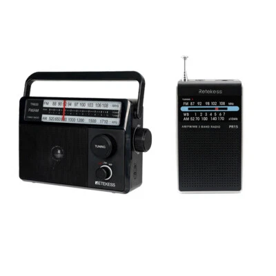 Retekess TR633 FM/AM Radio PR15 Pocket FM/AM/NOAA Emergency Radio Senior Gifts - Image 1 of 4