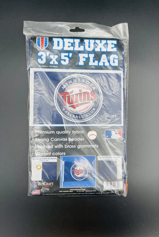 Minnesota Twins 3'x5' Deluxe Flag MLB Baseball WinCraft | NEW! Cover