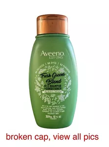 Aveeno Fresh Greens Blend 2 in 1 shampoo e balsamo addensato rinfrescante 12 oz NUOVO - Foto 1 di 5