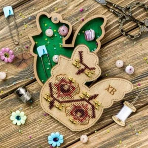 Kit bordado cuentas sobre madera "Gallo" - Imagen 1 de 7