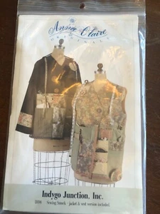 Indygo Junction Anna Claire IJ694 Sewing Smock Jacket & Vest Version Size S-XL - Picture 1 of 3