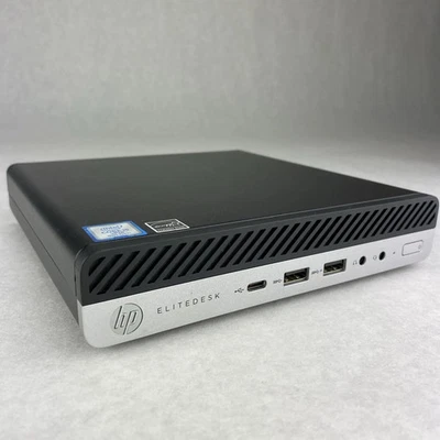 HP EliteDesk 800 G4 DM 35W Six Core i5-8500T 2.10GHz 1x8GB RAM WiFi No AC HDD OS - Image 1 of 4