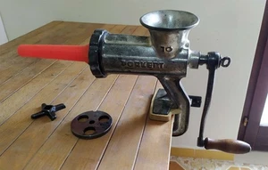 TRITACARNE MANUALE PORKERT PROFESSIONALE N°10 IN GHISA VINTAGE - Foto 1 di 12