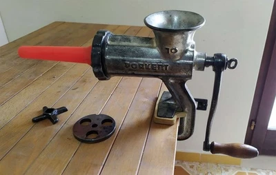 TRITACARNE MANUALE PORKERT PROFESSIONALE N°10 IN GHISA VINTAGE - Immagine 1 di 4