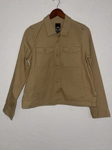 VUORI Ripstop Jacket Women's Size Medium Button Up In Wheat Brown Excellent - Picture 1 of 7