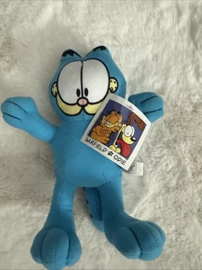 RARE 12 Inch GARFIELD Plush Fluorescent Blue Stuffed Animal with tags! - Picture 1 of 2