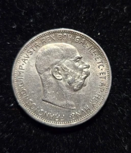 1912 Austria Silver 2 Corona, AU Condition (Z-0995) - Picture 1 of 2