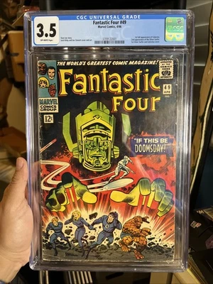 Fantastic Four 49  Marvel Comics 1966  CGC 3.5  1st Galactus / 2nd Silver Surfer - Image 1 of 4