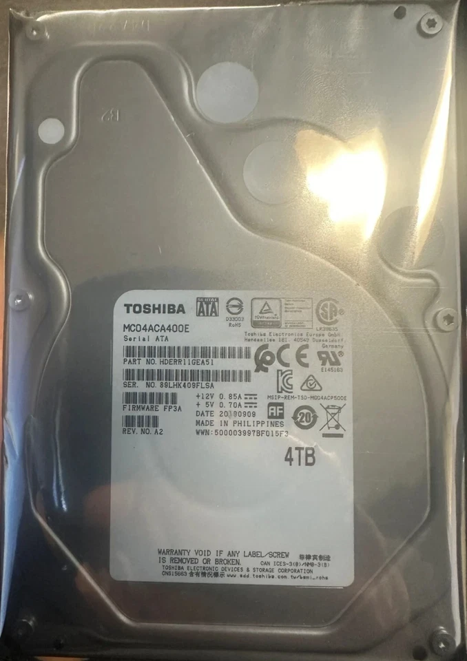 MC04ACA400E 4TB 3.5" DISCO DURO SATA HDD 4 TB - Interno - 3.5" - SATA 6Gb/s Foto 1 de 1