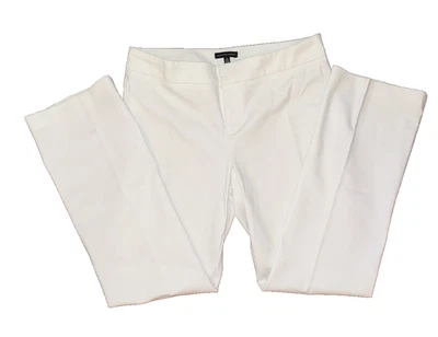 Saks Fifth Ave White Flat Front Chino Dress Pant Office Preppy Resort City Sz 14 - Image 1 of 4