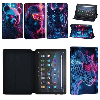 New PU Leather Stand Tablet Folio Cover Case For Amazon Fire 7/HD 8/HD 10/Max 11