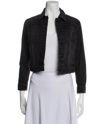 Chaqueta de camionero para bebé con tachuelas negras Current/Elliott para mujer talla 1 de mezclilla de diseñador Foto 1 de 4