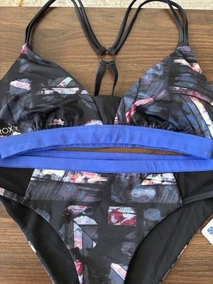 Nuevo con etiquetas Keep It Roxy Scooter bikini conjunto de dos piezas inferior y superior L traje de baño reverso Foto 1 de 4