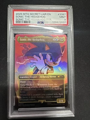 2025 MTG SECRET LAIR EN SONIC SONIC FOIL PSA 9 MINT - Image 1 of 2